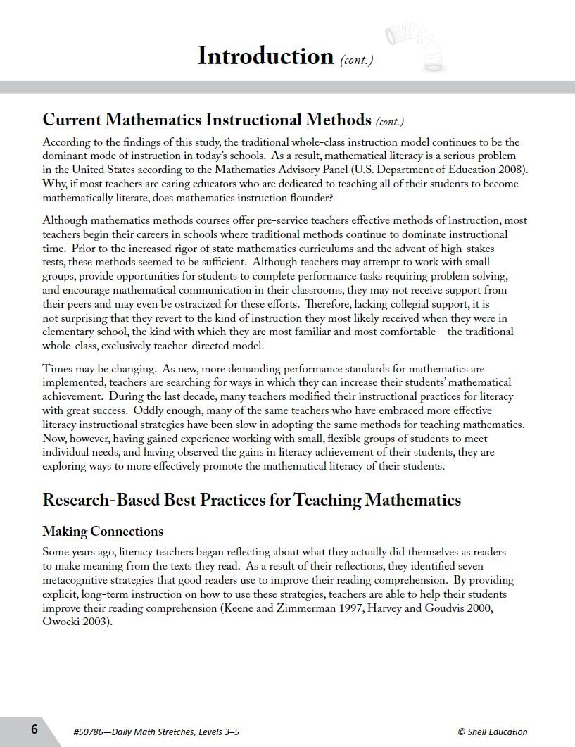 Daily Math Stretches: Building Conceptual Understanding Levels 35 (Guided Math),Used