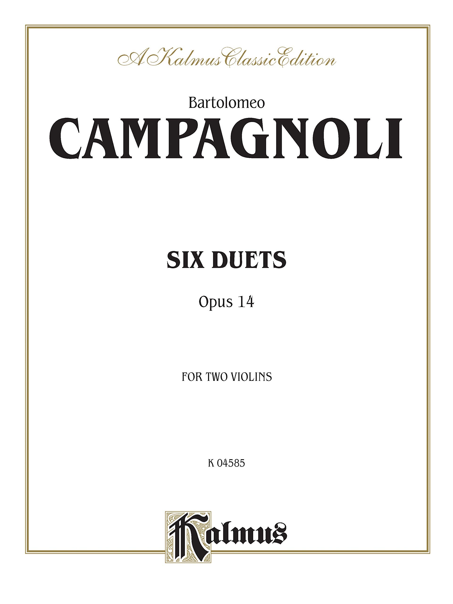 Six Duets, Op. 14 (Kalmus Edition)