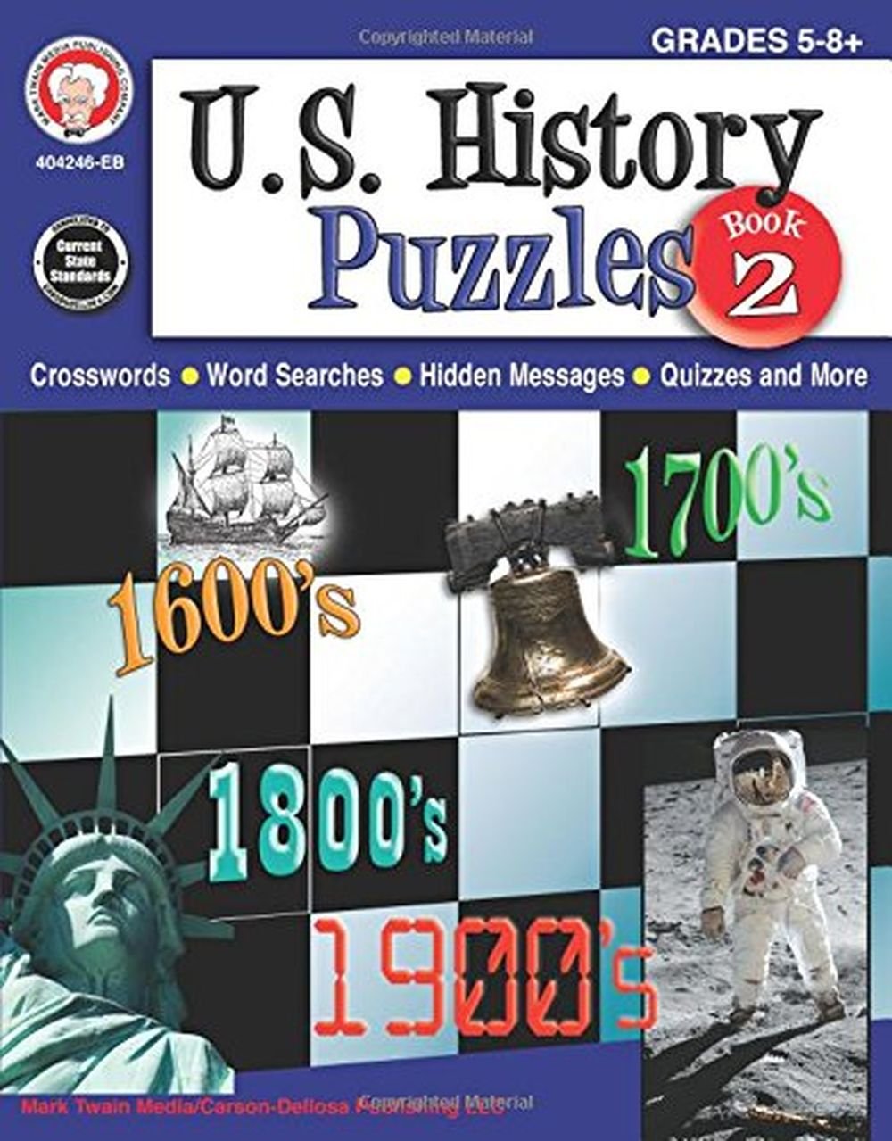 Mark Twain  U.S. History Puzzles, Book 2, Grades 5  8,Used
