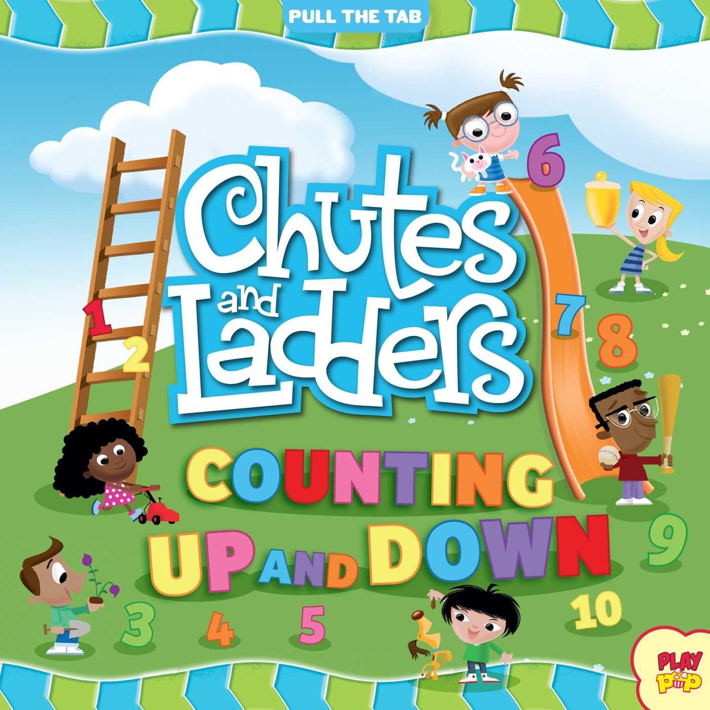 Chutes and Ladders: Counting Up and Down: (Hasbro Board Game Books, Preschool Math, Numbers, PulltheTab Book) (Play Pop),Used