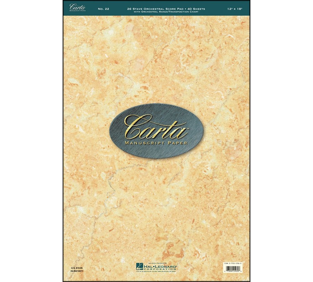 Carta Manuscript Paper No. 22  Professional,New