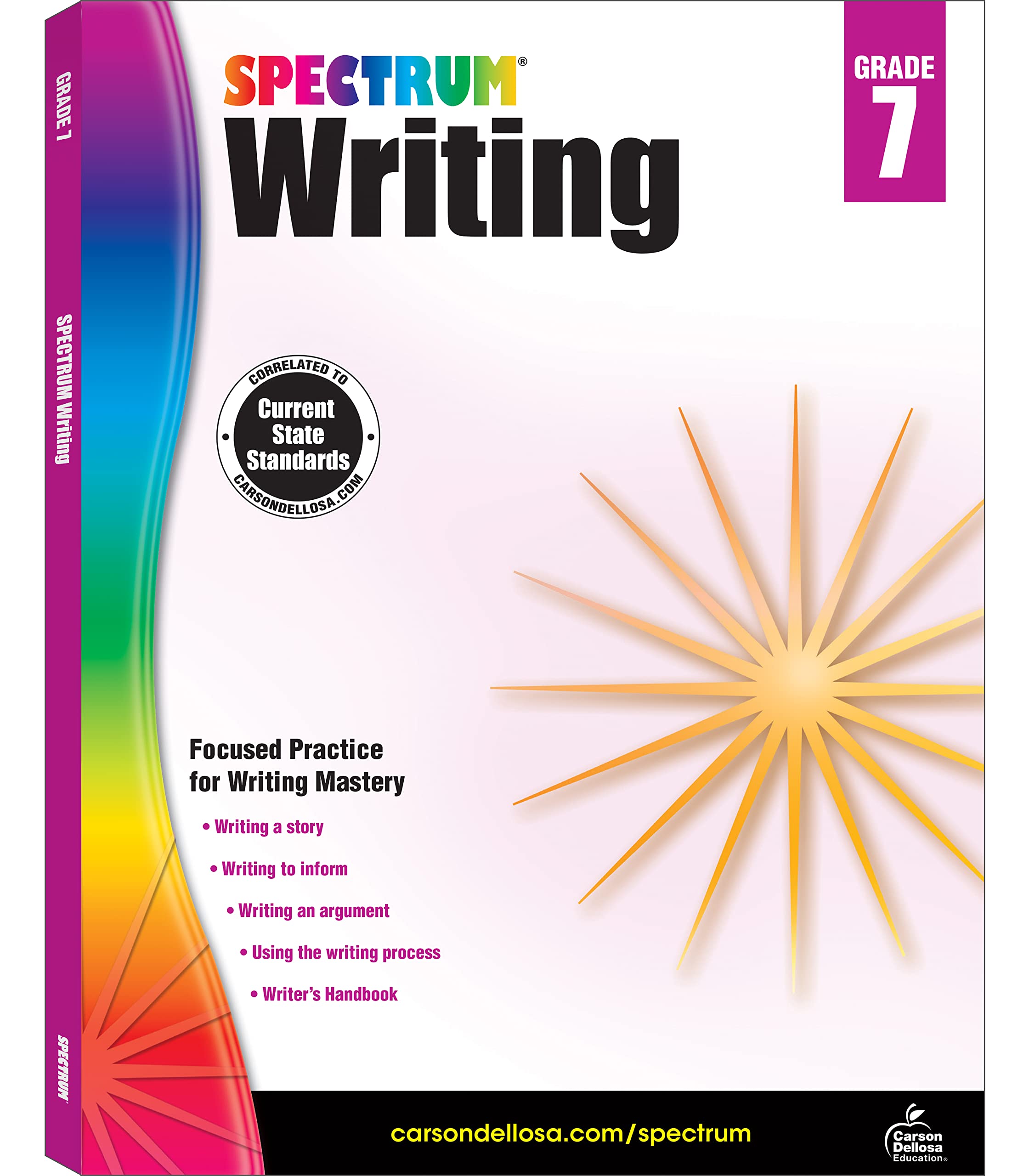 Spectrum Grade 7 Writing Workbook, Learn to Write a Story, to Inform, an Argument, Handwriting Practice for Kids 1213, Classroo,Used