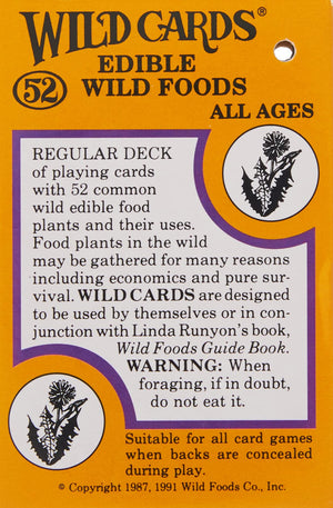Edible Wild Foods Playing Cards (All Ages),New
