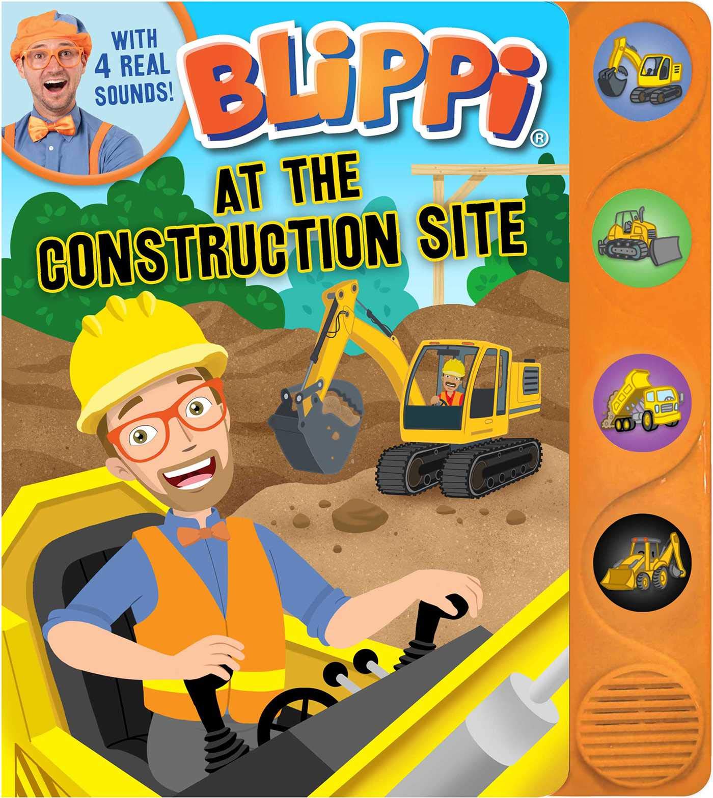 Blippi: At the Construction Site (4Button Sound Books),New
