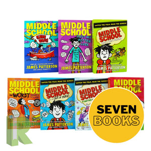 Middle School 7 Books Collection Set By James Patterson (Dogs Best Friend, Just My Rotten Luck, Save Rafe, My Brother Is A Big F,New