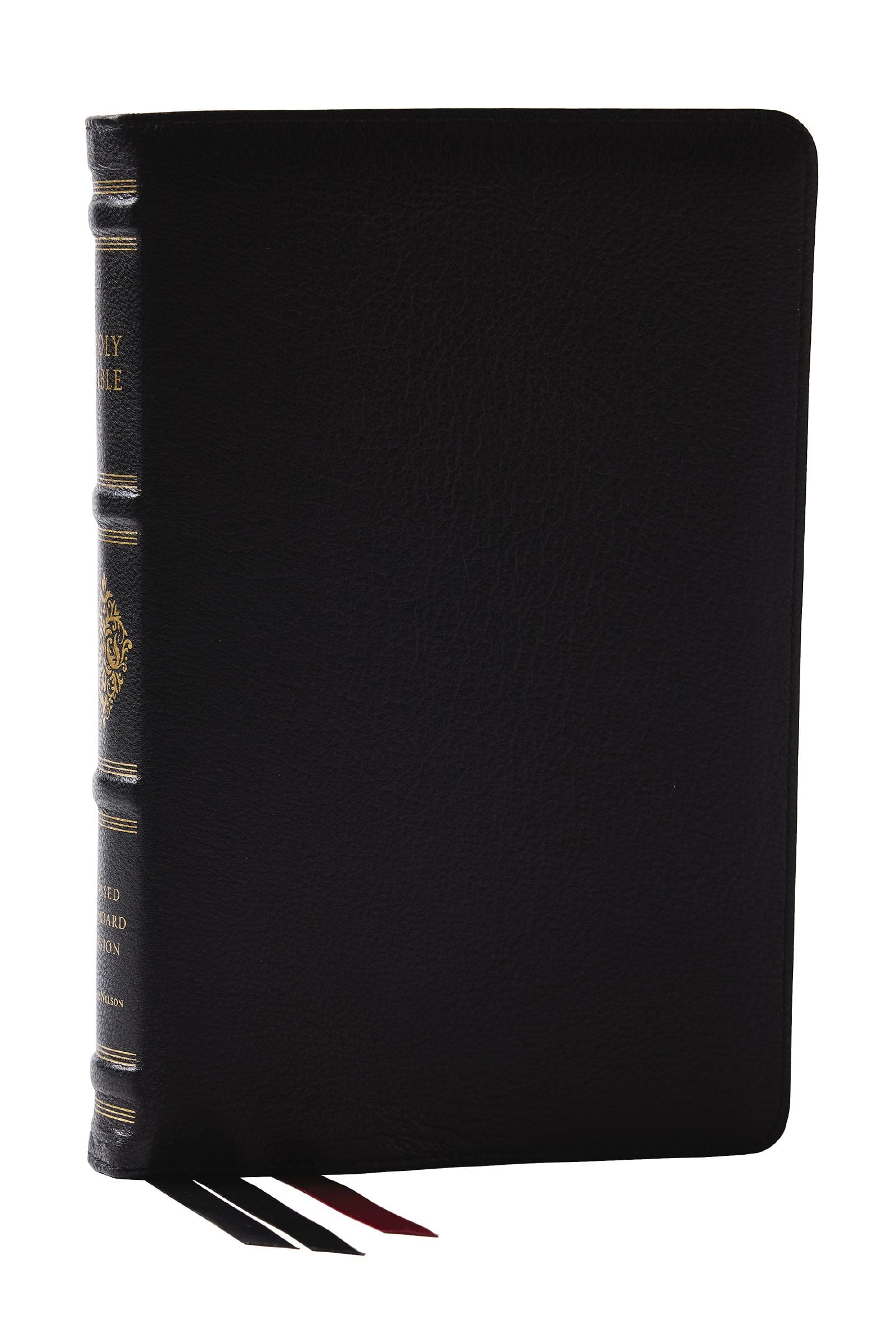 Rsv Personal Size Bible With Cross References, Black Premium Goatskin Leather, Premier Collection, (Sovereign Collection)