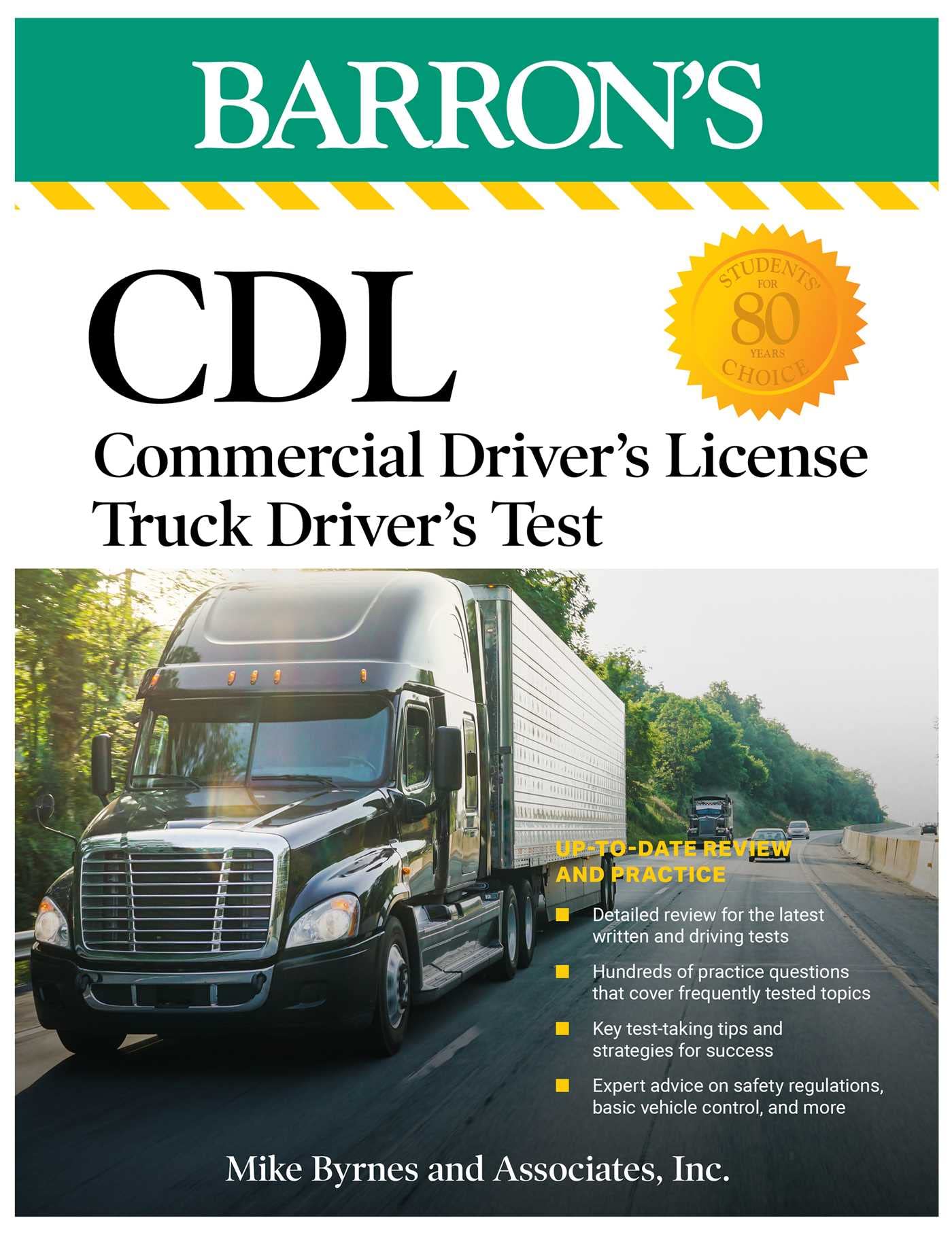 Cdl: Commercial Driver'S License Truck Driver'S Test, Fifth Edition: Comprehensive Subject Review + Practice (Barron'S Test Prep,Used