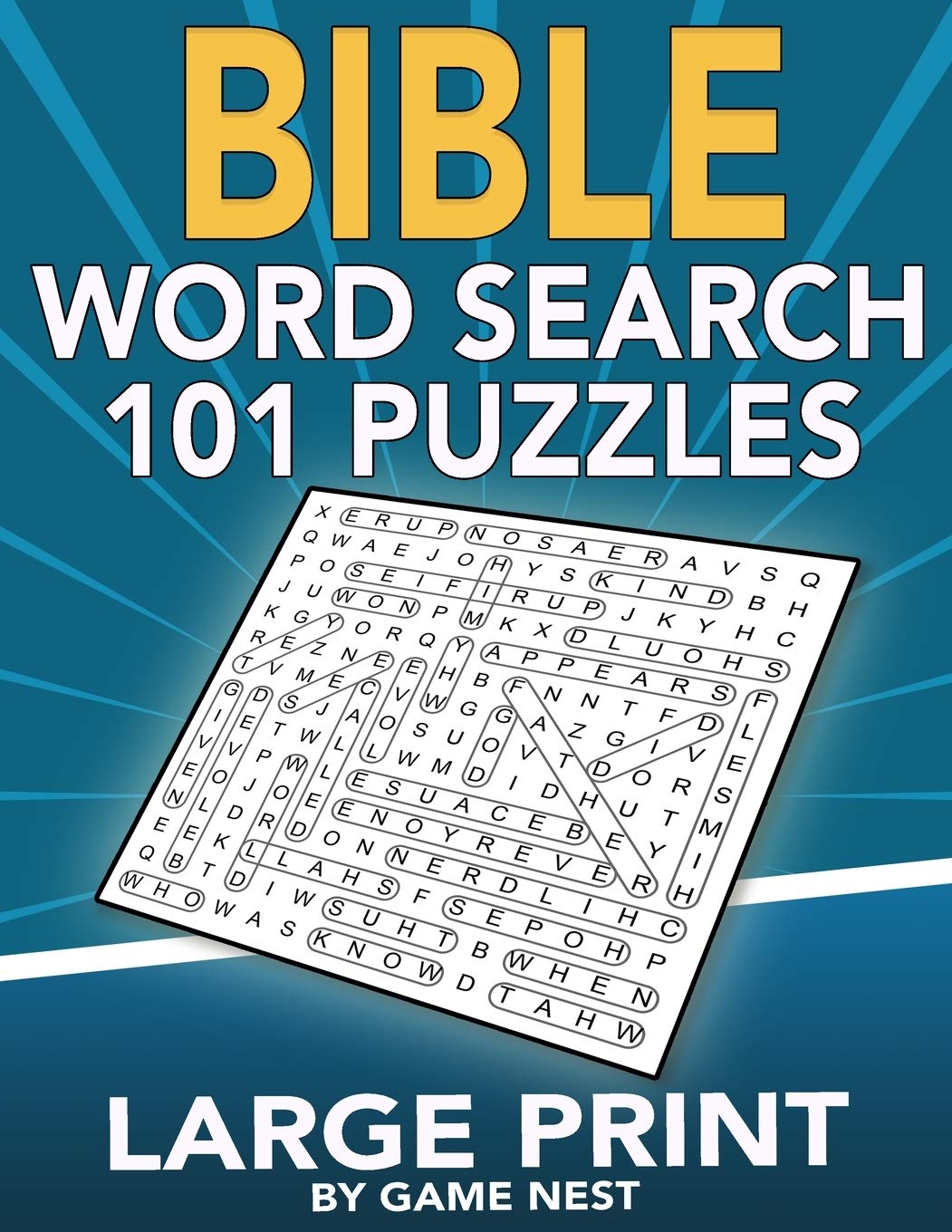 Bible Word Search 101 Puzzles Large Print: Puzzle Game With Inspirational Bible Verses for Adults and Kids (8.5 x 11 Large Print