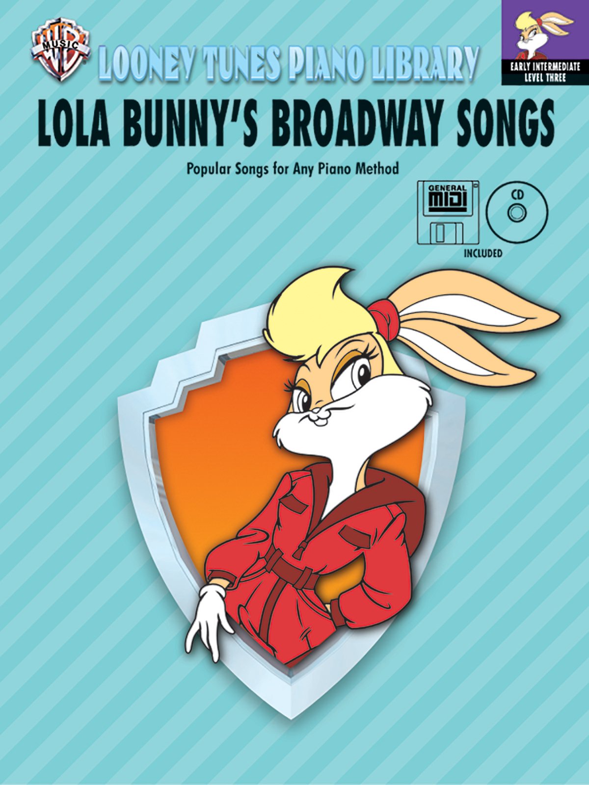 Looney Tunes Piano Library: Level 3  Lola Bunny's Broadway Songs, Book, CD & General MIDI Disk,New