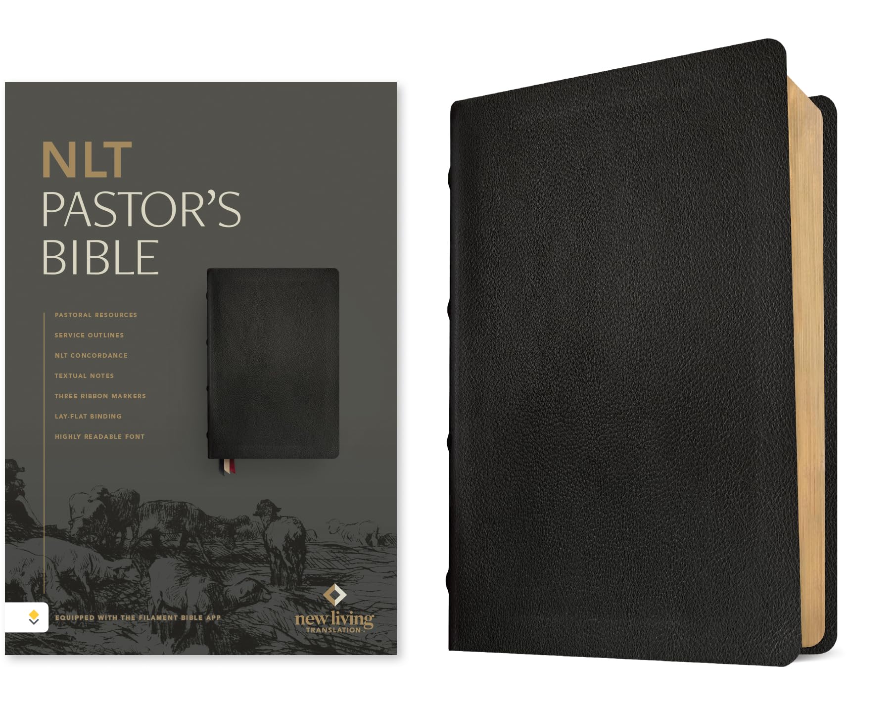 Nlt PastorS Bible, Filament Enabled (Genuine Leather, Black, Red Letter)