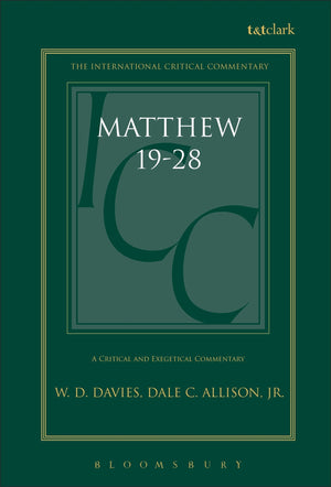 A Critical and Exegetical Commentary on the Gospel According to Saint Matthew (International Critical Commentary) Volume III,Used