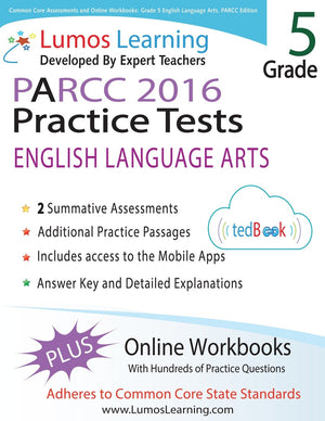 Common Core Assessments and Online Workbooks: Grade 5 Language Arts and Literacy, PARCC Edition: Common Core State Standards Ali,Used