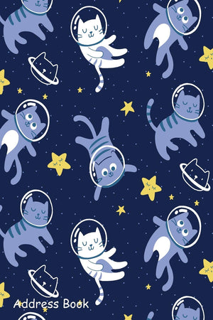 Address Book: For Contacts, Addresses, Phone, Email, Note,Emergency Contacts,Alphabetical Index With Hand Drawn Cute Kitty Patte,Used