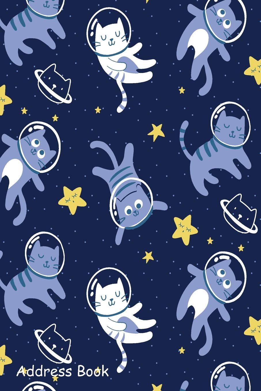 Address Book: For Contacts, Addresses, Phone, Email, Note,Emergency Contacts,Alphabetical Index With Hand Drawn Cute Kitty Patte,Used