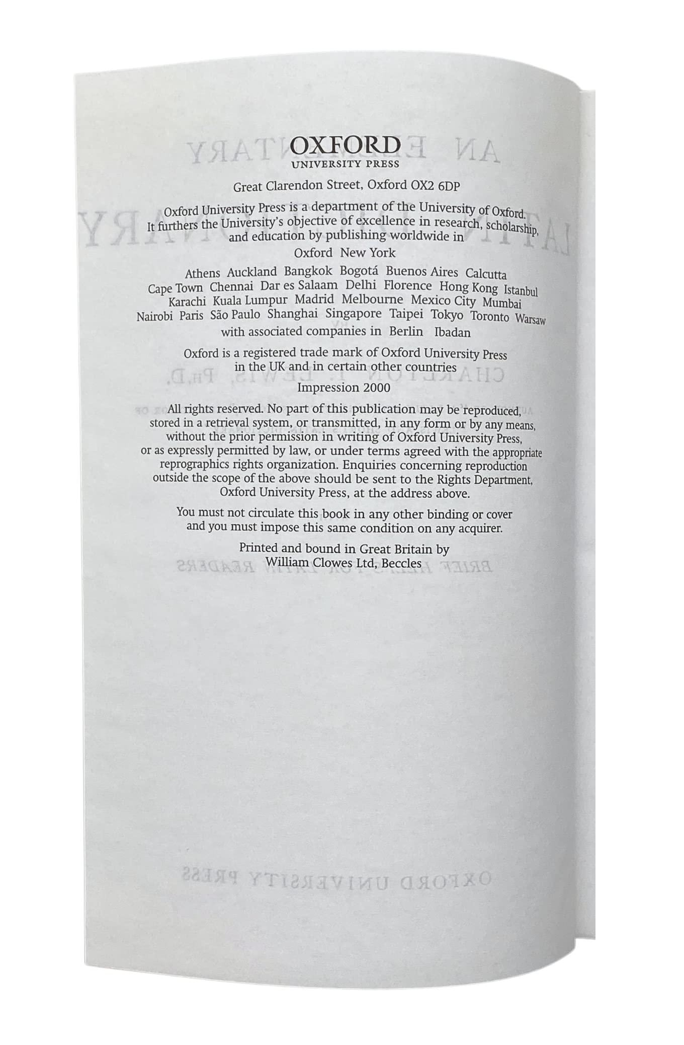 Elementary Latin Dictionary