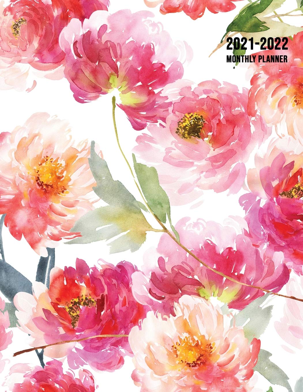 20212022 Monthly Planner: Large Two Year Planner with Floral Cover (Volume 3),New