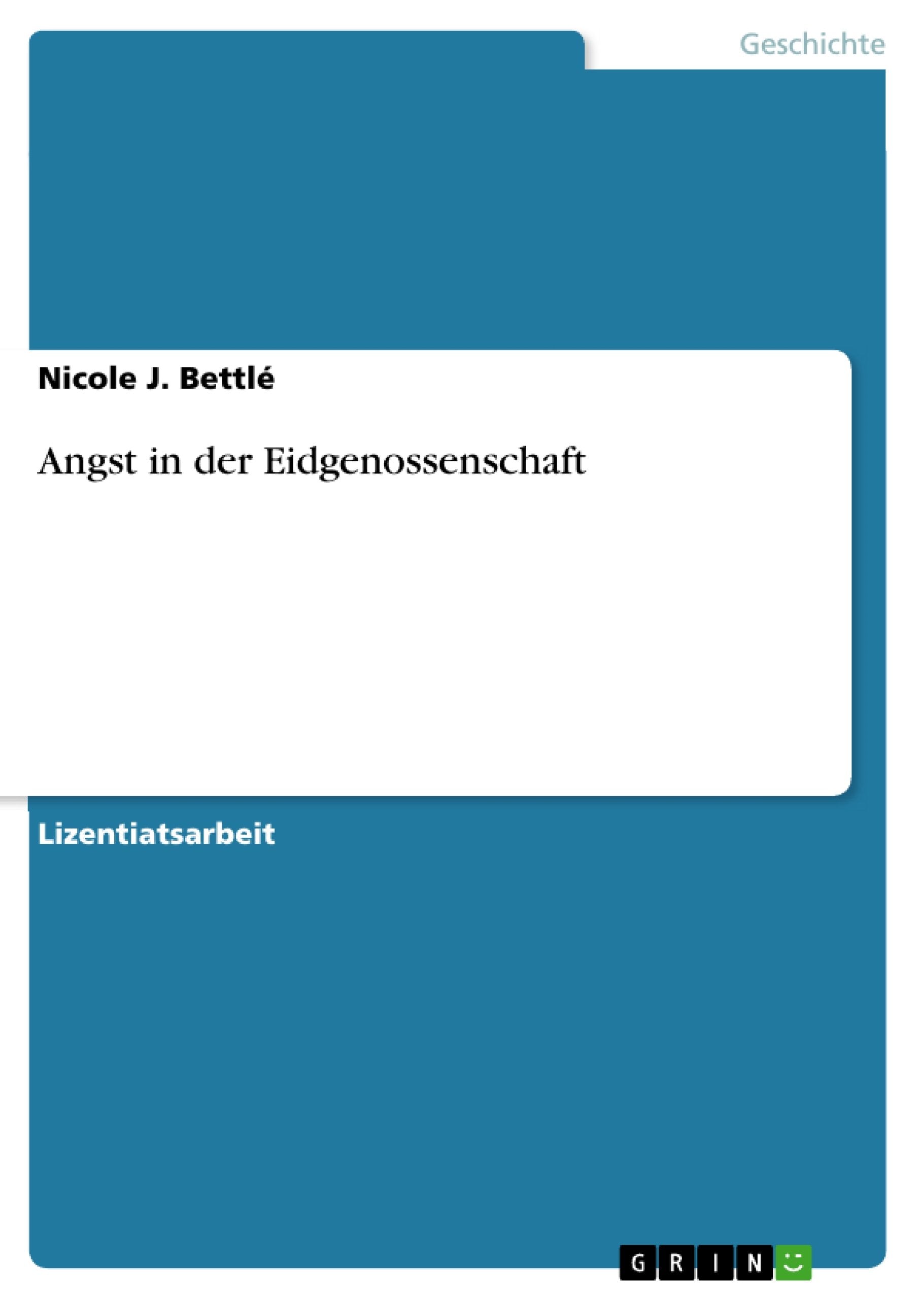 Angst in der Eidgenossenschaft (German Edition),Used