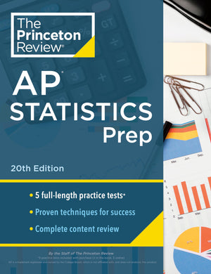 Princeton Review Ap Statistics Prep, 20Th Edition: 5 Practice Tests + Complete Content Review + Strategies & Techniques (2024) (,Used