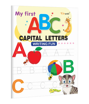 My First Capital Letters Abc Writing Fun : Numbers And Colors Learning Book, Preschool Coloring Book For Beginners, Fun Learning And Activity Book For Children, ChildrenS First Learning Book