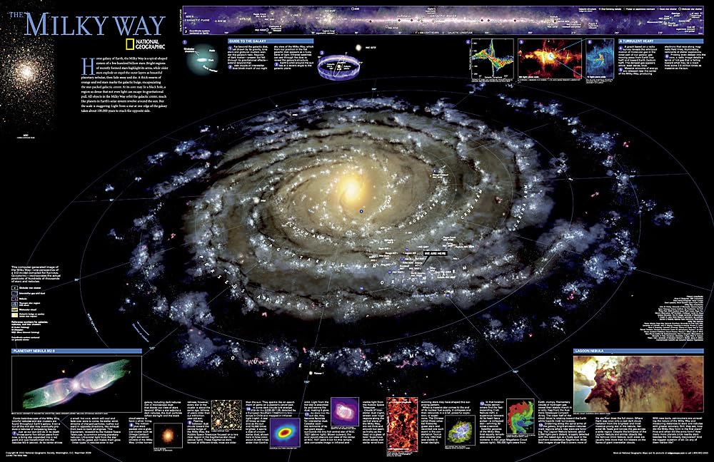 National Geographic Milky Way Wall Map (31.25 x 20.25 in) (National Geographic Reference Map),Used