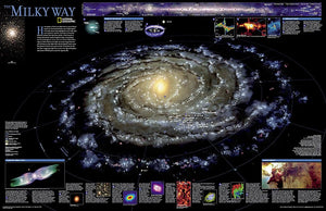 National Geographic Milky Way Wall Map (31.25 x 20.25 in) (National Geographic Reference Map),Used