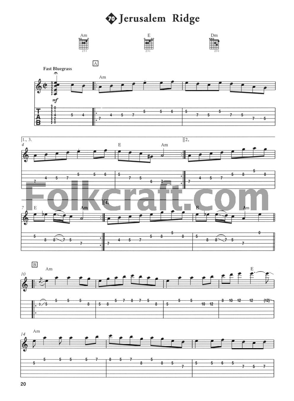 Tony Rice Teaches Bluegrass Guitar Book/Online Audio,Used