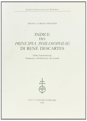 INDICE DEI 'PRINCIPIA PHILOSOPHIAE' DI RENE DESCARTES,Used