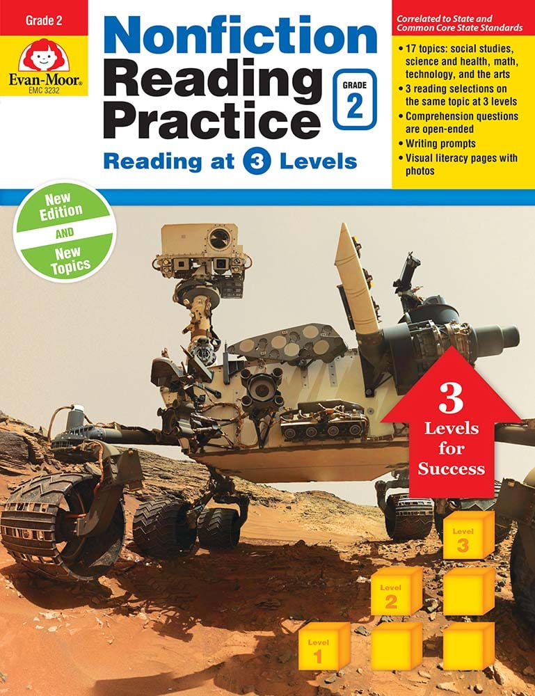 EvanMoor NonFiction Reading Practice, Grade 2,New