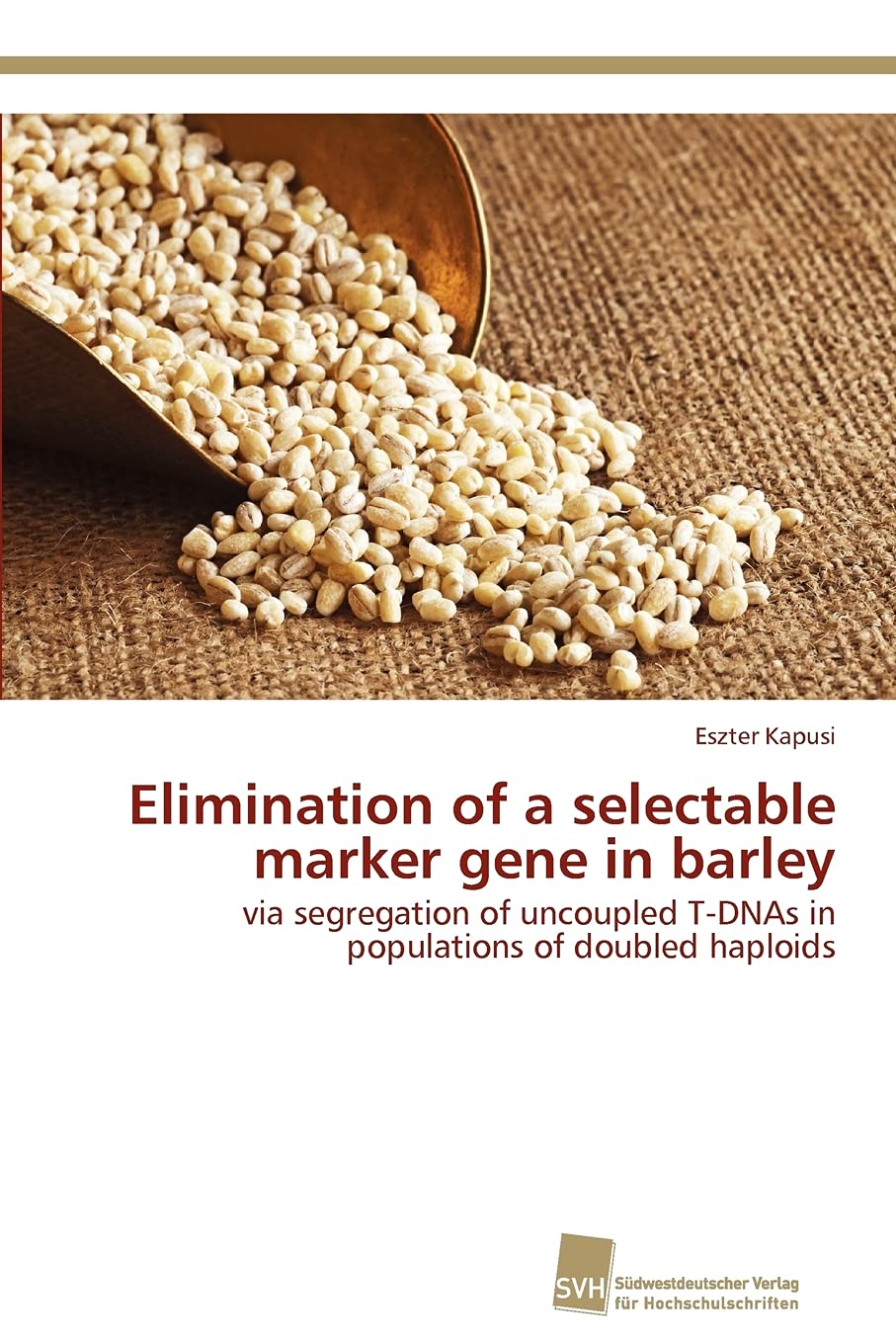 Elimination of a selectable marker gene in barley: via segregation of uncoupled TDNAs in populations of doubled haploids,Used