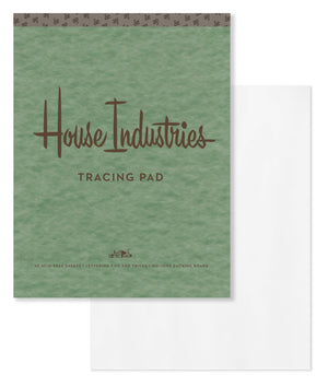 House Industries Tracing Pad: 40 AcidFree Sheets, Lettering Tips, ExtraThick Backing Board,Used