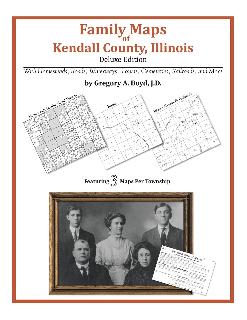 Family Maps of Kendall County, Illinois,Used