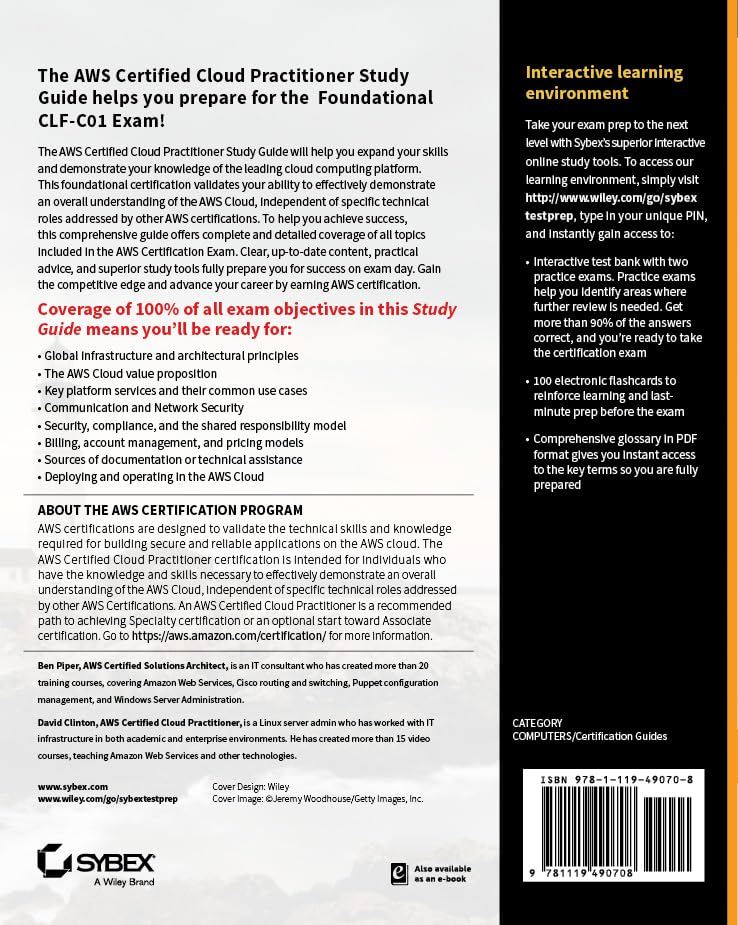Aws Certified Cloud Practitioner Study Guide: Clfc01 Exam