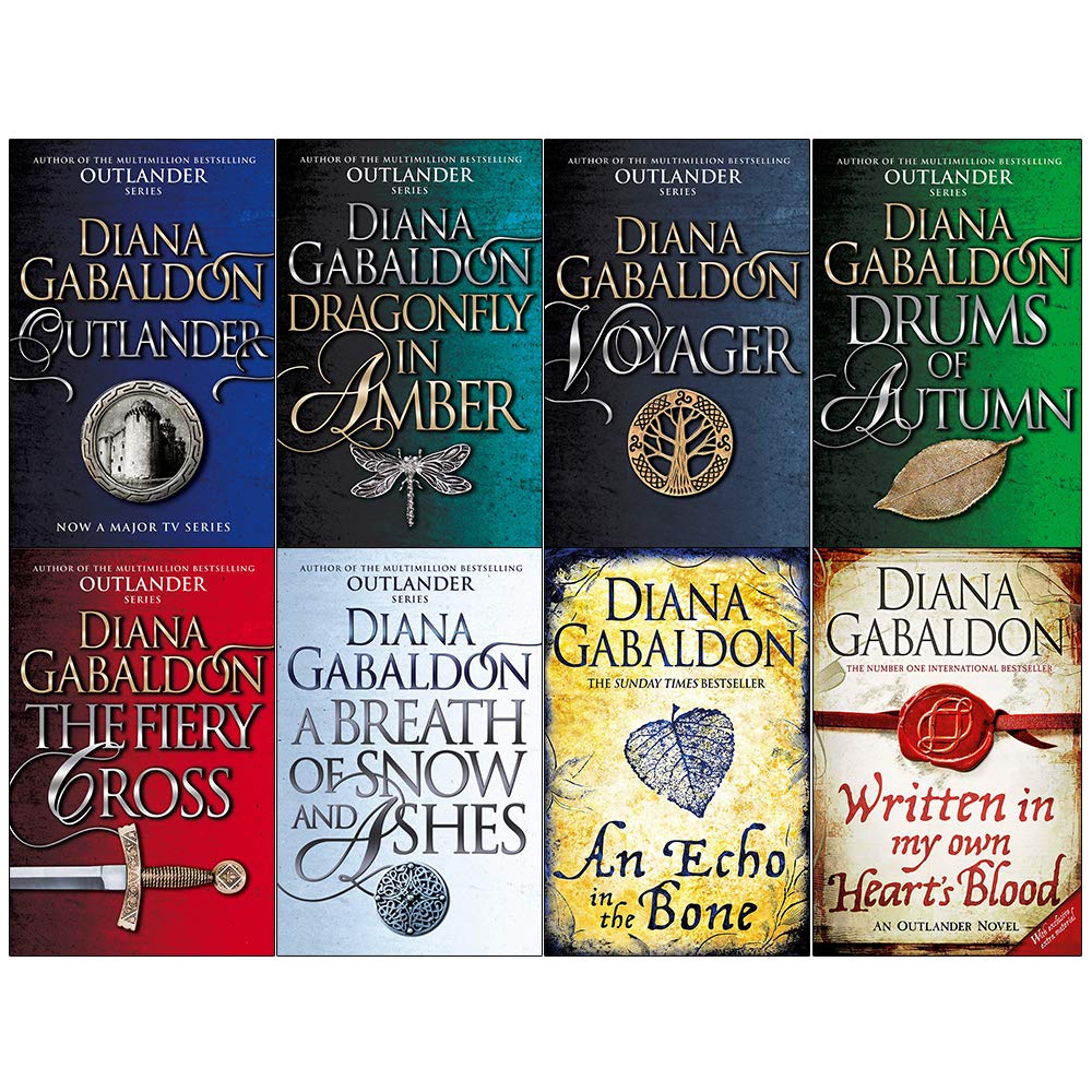 Diana Gabaldon Outlander Series 8 Books Collection Set (Outlander,Dragonfly in Amber,Voyager,Drums of Autumn,Fiery Cross,Breath ,Used