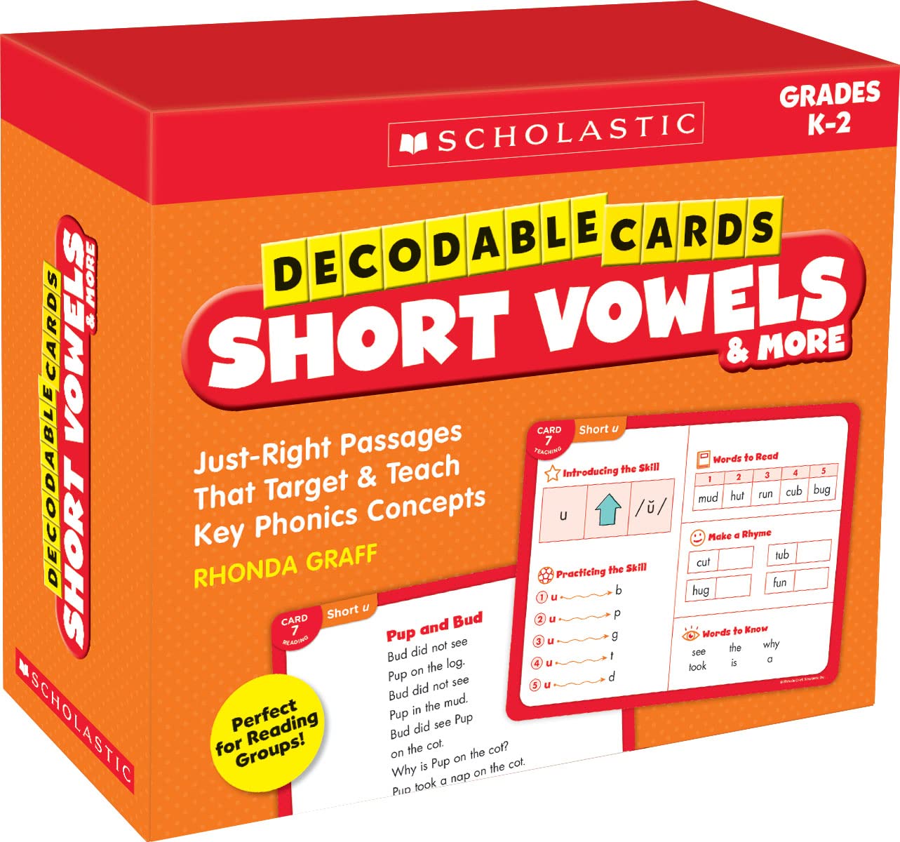 Decodable Cards: Short Vowels & More,Used