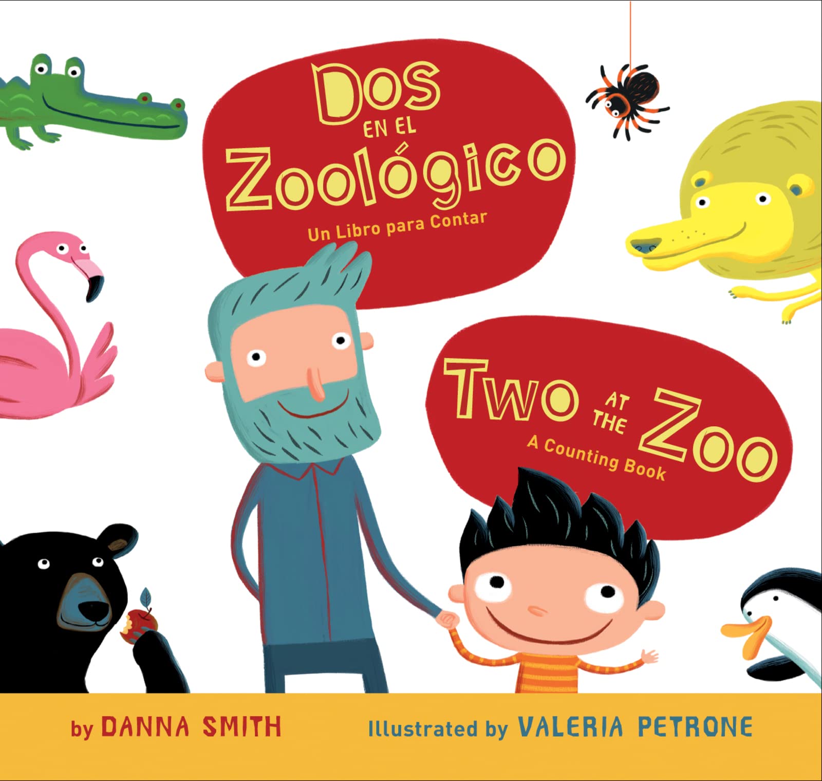 Dos en el zoologico/Two at the Zoo bilingual board book (Spanish and English Edition),New