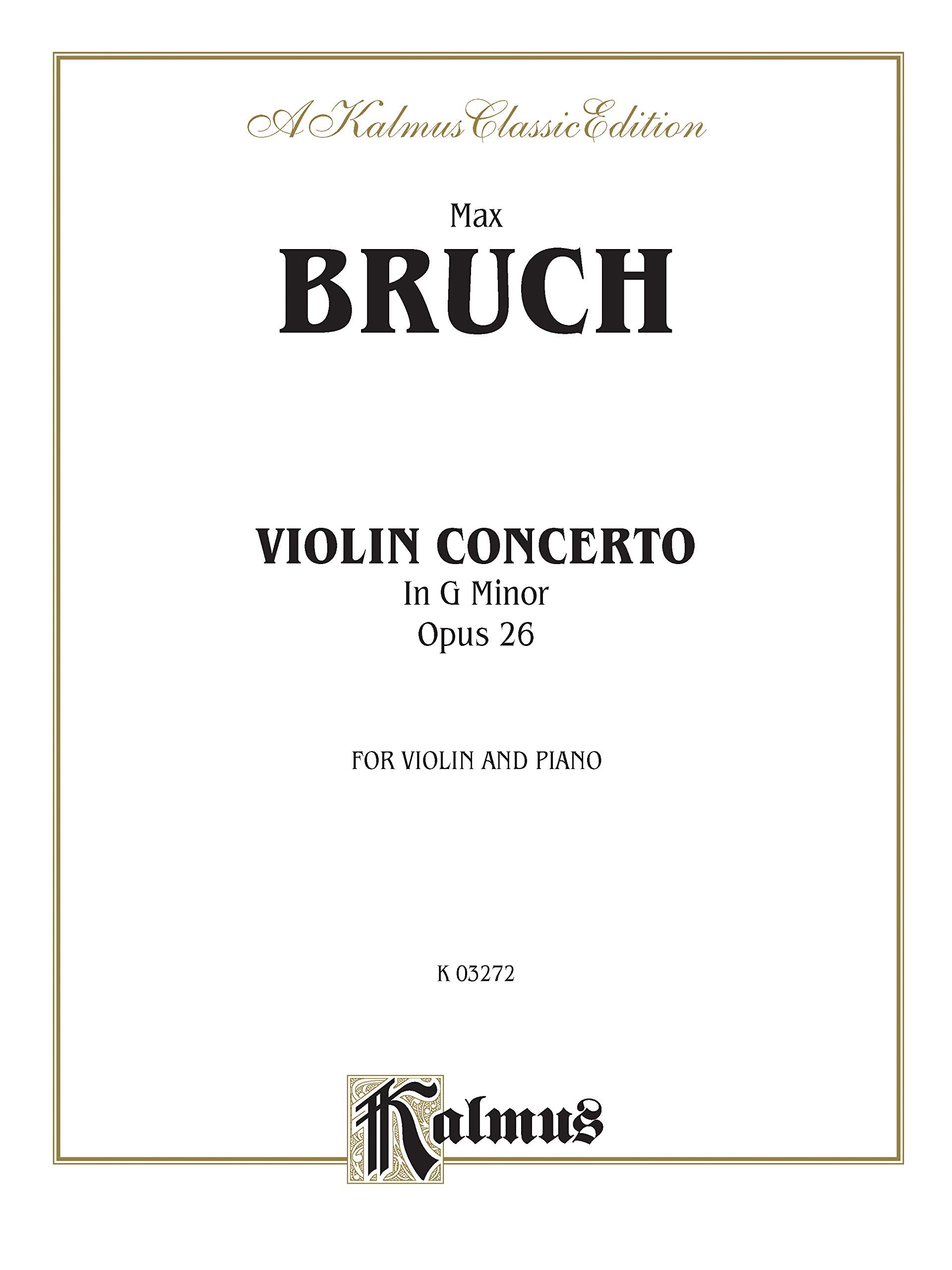 Violin Concerto In G Minor, Op. 26 (Kalmus Edition)