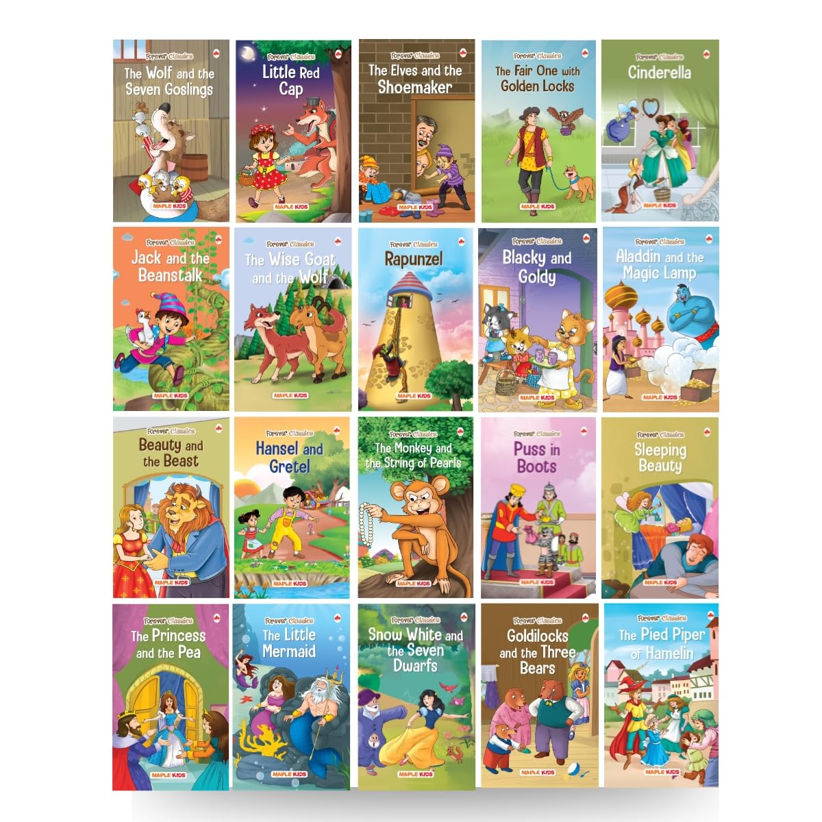 Story Books For Little Kids - Fairy Tales (Illustrated) (Set Of 20 Books)