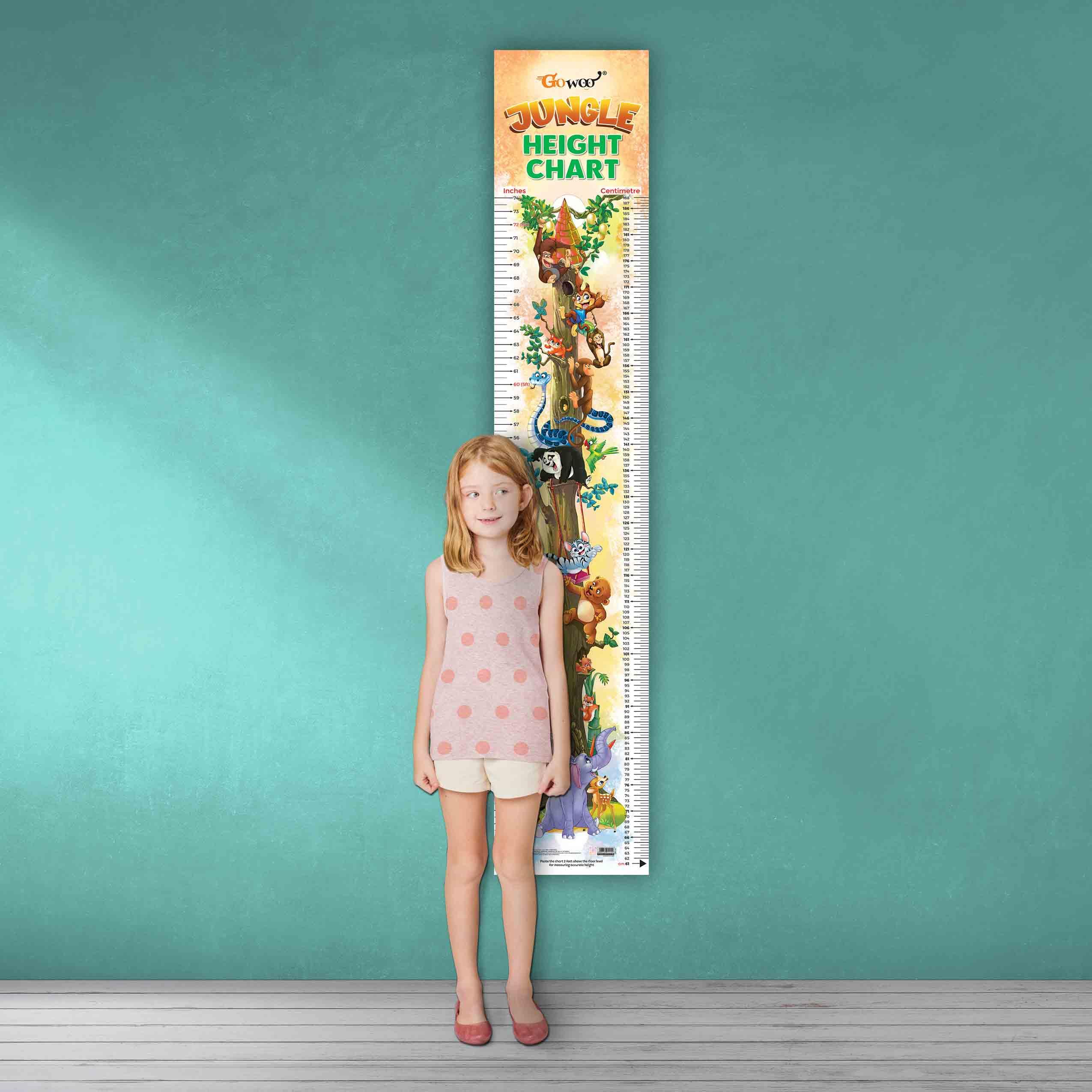 Jungle Height Chart | Jungle Adventure Height Chart: Measure Your Growing Explorer