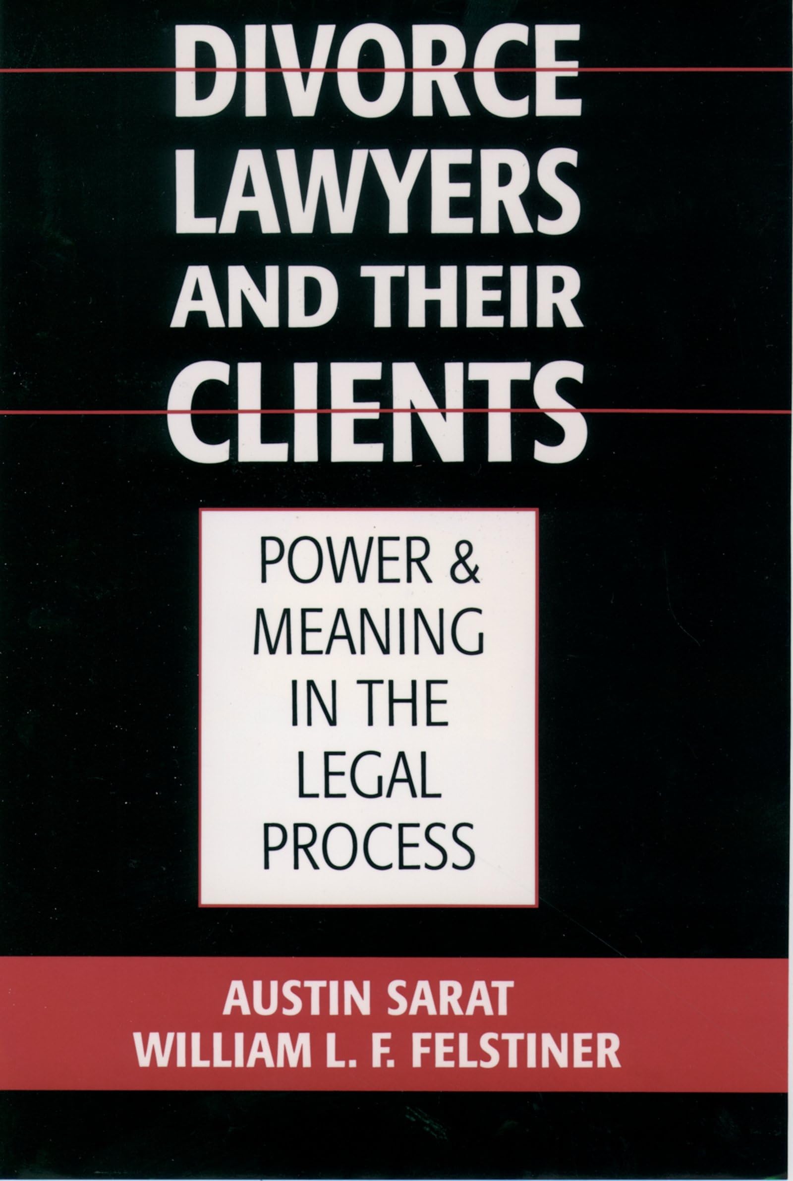 Divorce Lawyers and Their Clients: Power and Meaning in the Legal Process,Used