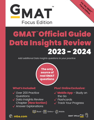 GMAT Official Guide Data Insights Review 20232024, Focus Edition: Includes Book + Online Question Bank + Digital Flashcards + M,Used