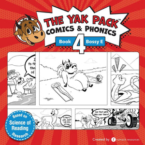 The Yak Pack: Comics & Phonics: Book 4: Learn to read Bossy E words (The Yak Pack Comics Complete Series),Used