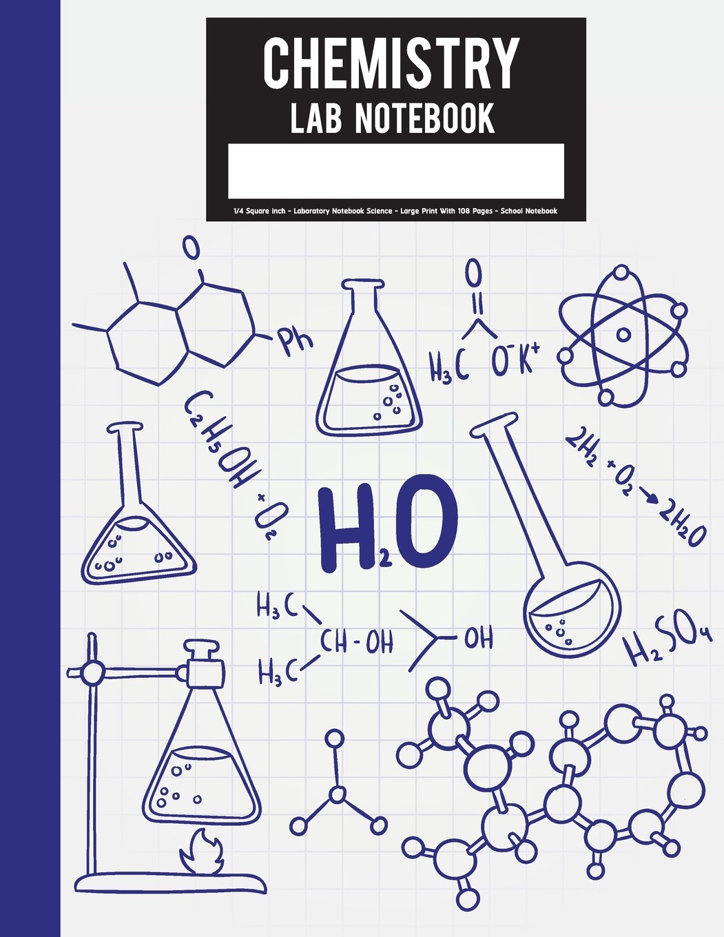 Chemistry Lab Notebook: 1/4 Square inch  Laboratory Notebook Science  Large Print With 108 Pages  School Notebook: Student La,Used