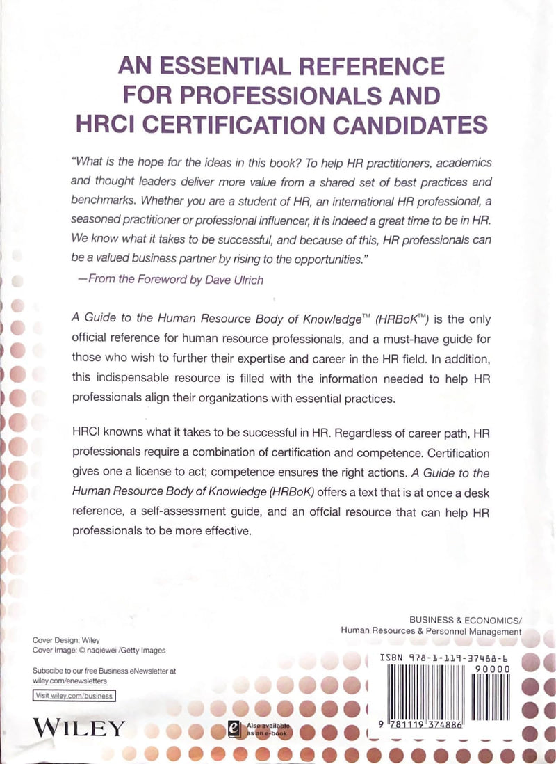 A Guide To The Human Resource Body Of Knowledge (Hrbok),Used