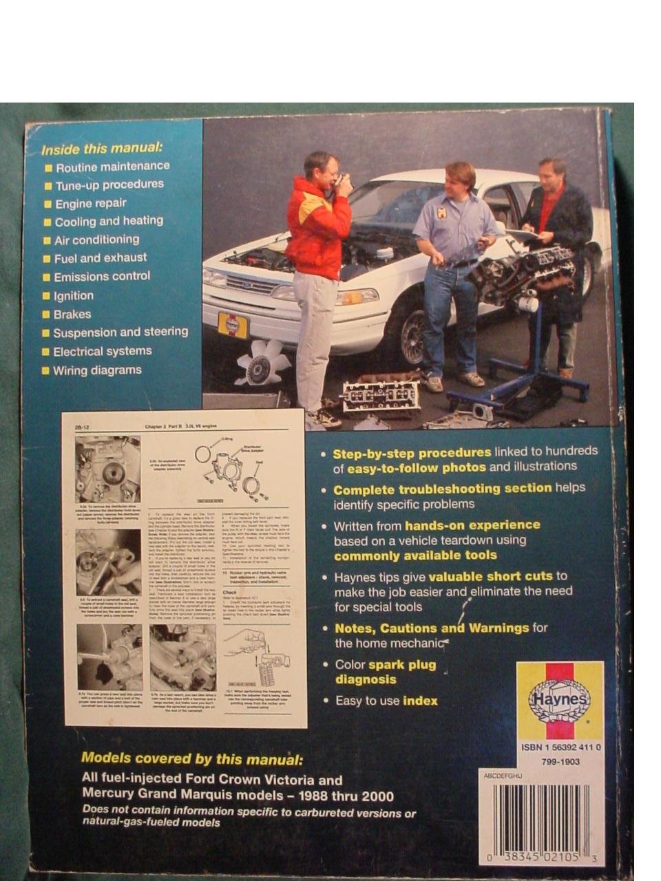 Haynes Ford Crown Victoria And Mercury Grand Marquis, 19882000 Manuals