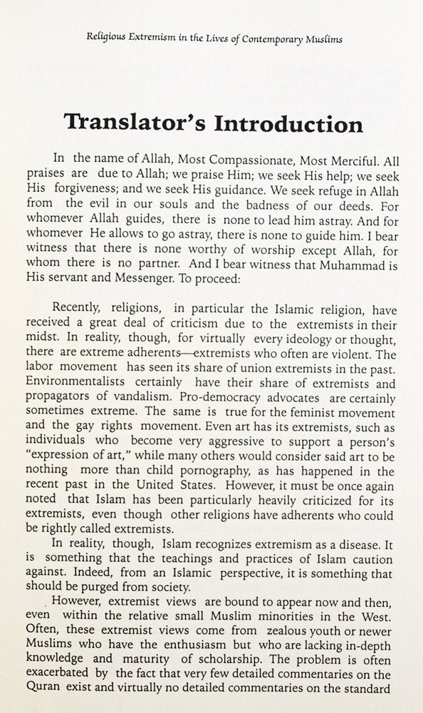 Religious Extremism in the Lives of Contemporary Muslims,New