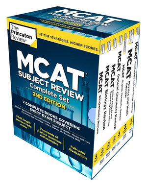 Princeton Review MCAT Subject Review Complete Box Set, 2nd Edition: 7 Complete Books + Access to 3 FullLength Practice Tests (G,Used
