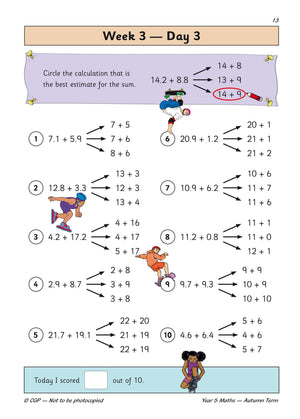 New KS2 Maths Daily Practice Book: Year 5  Autumn Term: perfect for catching up at home (CGP KS2 Maths),Used