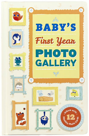 Baby s First Year Photo Gallery: Album with 12 Monthly Photo Cards