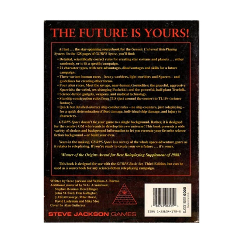 GURPS Space: Roleplaying in the Worlds of Tomorrow (GURPS: Generic Universal Role Playing System),Used