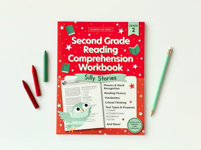 The 2nd Grade Reading Comprehension Workbook for Kids: Silly and Engaging Stories, Biographies, Poetry and Informational Text to,Used